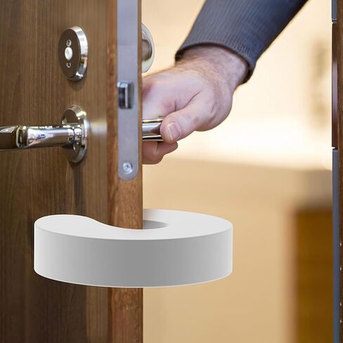 6Pcs White Foam Door Stopper Prevents Door Slamming and Protects Fingers Soft Cushion for Home Safety in Saudi Arabia