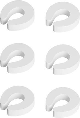 6Pcs White Foam Door Stopper Prevents Door Slamming and Protects Fingers Soft Cushion for Home Safety in Saudi Arabia