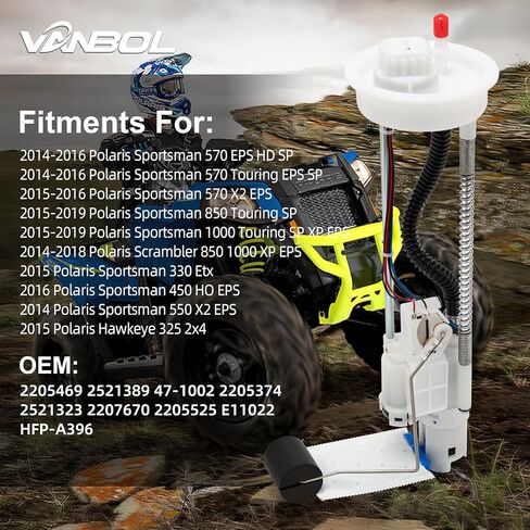 مجموعة وحدة مضخة الوقود 2205469 متوافقة مع Polaris Sportsman 450 570 850 1000 EPS HO Touring SP 2014-2019 Scrambler 850 1000 XP EPS Hawkeye 325 2015 استبدال 2521389 47-1002 VANBOL0045 in Saudi Arabia