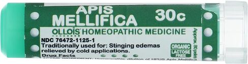OLLOIS Apis Mellifica 30c, Organic, Lactose-Free Homeopathic Medicine, 80 Pellets (Pack of 1) in Kuwait