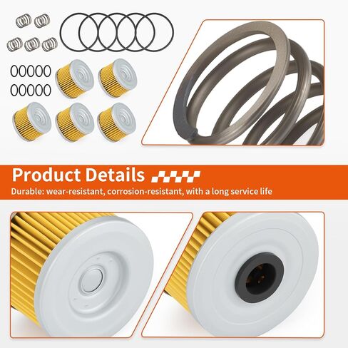 For Honda ATC TRX XR 250 300 350 400 500 600 650 5Pcs Oil Filter & Spring O-Ring Kit 15410-KF0-305 in Saudi Arabia