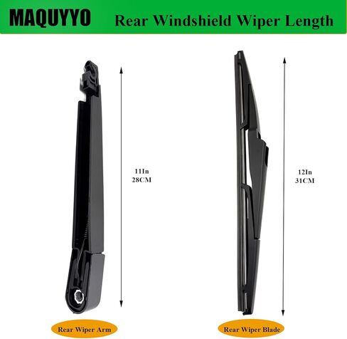 Rear Windshield Wiper Arm Blade Set Replacement for Kia Sorento 2016-2020, MAQUYYO Rear Windshield Wiper Blade Arm Kit Set Replace 98850-C5100 in Kuwait