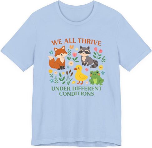 قميص مطبوع عليه We All Thrive Autism Awareness، قميص جرافيكي داعم للتوحد العصبي للمعلم ABA المعالج يدعم in Kuwait