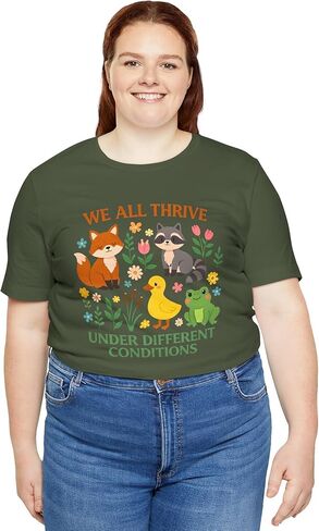 قميص مطبوع عليه We All Thrive Autism Awareness، قميص جرافيكي داعم للتوحد العصبي للمعلم ABA المعالج يدعم in Kuwait