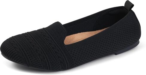 Women's Ballet Flat Shoes Washable Knit Dress Shoes Comfortable Round Toe Slip on Women Flats Dressy Loafer for Business Casual Office Work Ballerina Wedding in Saudi Arabia