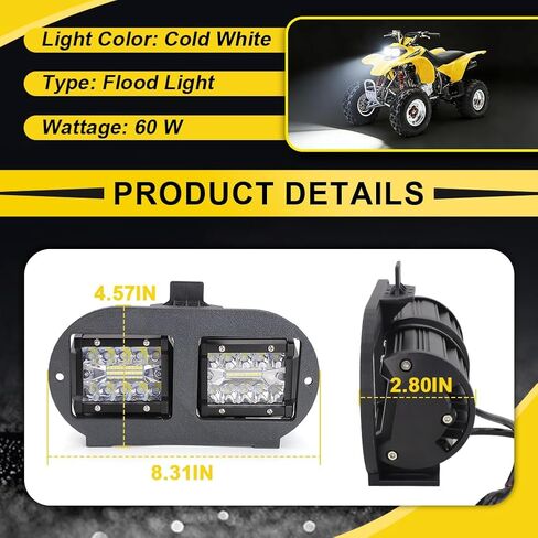 AUTOVIC Headlight Assembly for Honda 400ex 1999-2004 Plug & Play Replace 33101-HN1-003 in Saudi Arabia