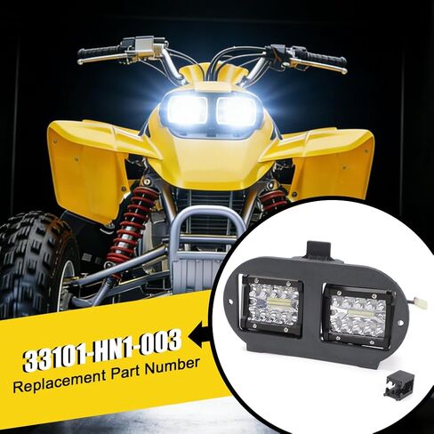 AUTOVIC Headlight Assembly for Honda 400ex 1999-2004 Plug & Play Replace 33101-HN1-003 in Saudi Arabia