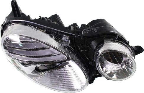 Garage-Pro Headlights Assembly Pair for Mercedes Benz E350 4Matic Base 2007-2009 Halogen With Bulb(s) Sedan & Wagon, Black, Models Without Premium Package in Saudi Arabia