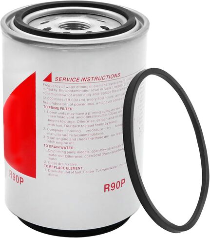R90P Fuel Water Separator Filter, Replacement for 790R, 690R, 490R, RC390 Series 30 Micron Diesel Engine, Replaces FS19521 8159975 BF1360 4230-0100 in Saudi Arabia