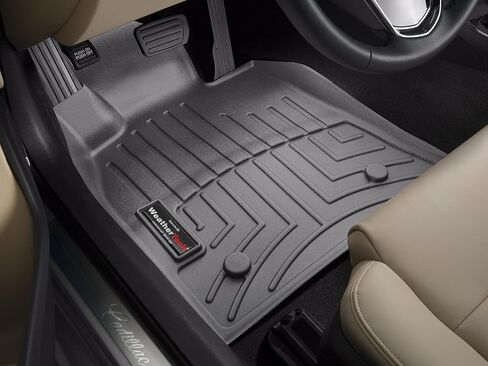 WeatherTech Custom Fit FloorLiners for Cadillac ATS, CTS, CTS - 1st Row (444971), Black in Saudi Arabia
