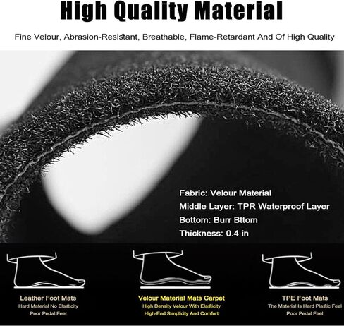 FZJDSD Black 4Pcs Front & Rear Floor Mats Carpet Velour Replacement Compatible with Honda Accord Sedan 2013 2014 2015 2016 2017 in Saudi Arabia