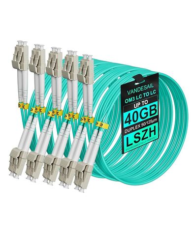 Fiber Patch Cable, 10G LC to LC Multimode OM3 Fiber Jumper Fiber Optical Cable Duplex 50/125 LSZH (150M, 1 Pack) in Saudi Arabia