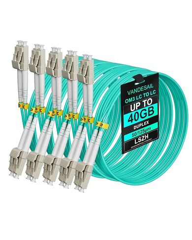 Fiber Patch Cable, 10G LC to LC Multimode OM3 Fiber Jumper Fiber Optical Cable Duplex 50/125 LSZH (150M, 1 Pack) in Saudi Arabia