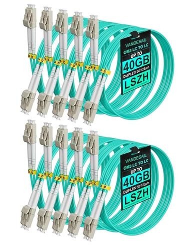 Fiber Patch Cable, 10G LC to LC Multimode OM3 Fiber Jumper Fiber Optical Cable Duplex 50/125 LSZH (150M, 1 Pack) in Saudi Arabia