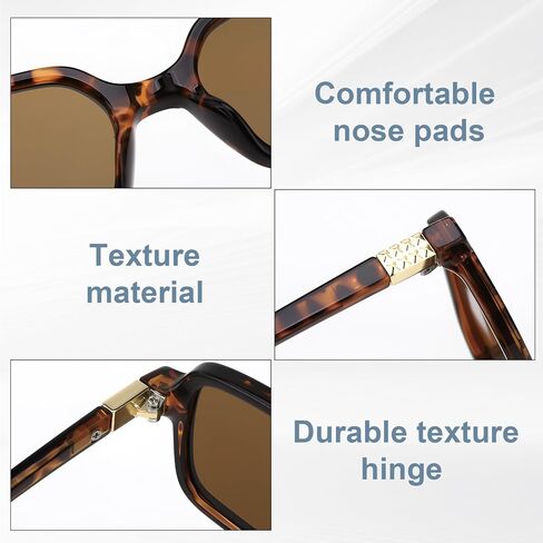 JATEBI 4 Pack Retro Square Sunglasses for Women Vintage Y2K Fashion UV400 Protection Rectangle Frame Chunky Frame 90s Style in Kuwait