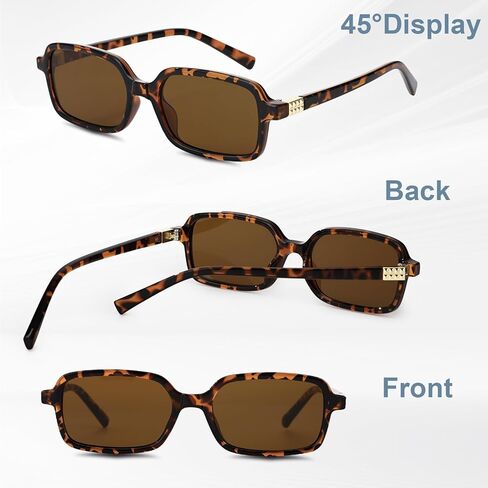 JATEBI 4 Pack Retro Square Sunglasses for Women Vintage Y2K Fashion UV400 Protection Rectangle Frame Chunky Frame 90s Style in Kuwait