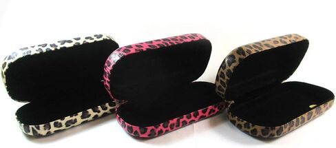 1 Hard Leopard Print Case Sunglasses Eye Glasses Portable Clam Shell Protector in Kuwait