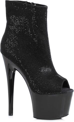 Ellie Shoes Women's Lavish Rhinestone Bootie, Black, 9 in Saudi Arabia