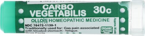 OLLOIS Carbo Vegetabilis 30c, Organic, Lactose-Free Homeopathic Medicine, 80 Pellets (Pack of 1) in Kuwait
