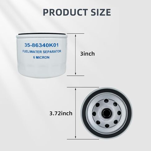 35-866340K01 Oil Filter is suitable for Mercury MerCruiser 35-802885Q, 32716, 866340Q02, 866340Q03, 866340K01, 54111, 52022, 32717, 52731A1, 52731, 14957, OMC 173232, 502902, 778864 in Kuwait