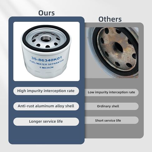 35-866340K01 Oil Filter is suitable for Mercury MerCruiser 35-802885Q, 32716, 866340Q02, 866340Q03, 866340K01, 54111, 52022, 32717, 52731A1, 52731, 14957, OMC 173232, 502902, 778864 in Kuwait