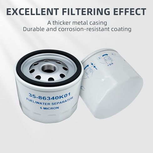 35-866340K01 Oil Filter is suitable for Mercury MerCruiser 35-802885Q, 32716, 866340Q02, 866340Q03, 866340K01, 54111, 52022, 32717, 52731A1, 52731, 14957, OMC 173232, 502902, 778864 in Kuwait