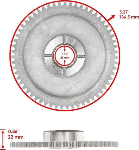 Caltric Starter Clutch Gear Idler and Bearing Kit compatible with Yamaha Big Bear 400 YFM400 4WD 2000-2012 in Saudi Arabia