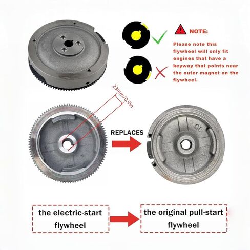 Electric Start Motor Kit for Honda GX390 GX340 Complete Starter System with Flywheel, Ring Gear, Ignition Coil, Key Switch and Solenoid in Saudi Arabia
