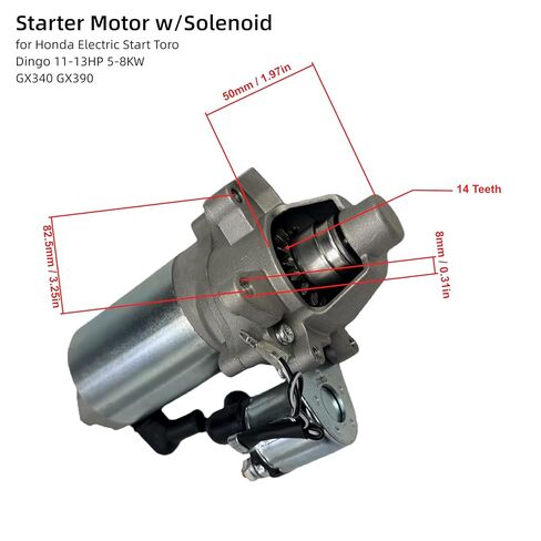Electric Start Motor Kit for Honda GX390 GX340 Complete Starter System with Flywheel, Ring Gear, Ignition Coil, Key Switch and Solenoid in Saudi Arabia