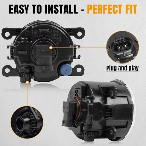 Fog Lights W/Bulbs Compatible with 08-14 Ford Focus,11-15 Explorer,13-16 Fusion,14-15 Fiesta, Halogen Front Bumper Driving Fog Lamps Replacement,Driver and Passenger Side in Saudi Arabia