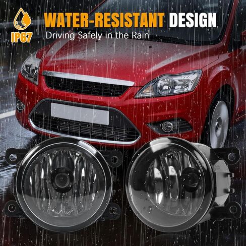 Fog Lights W/Bulbs Compatible with 08-14 Ford Focus,11-15 Explorer,13-16 Fusion,14-15 Fiesta, Halogen Front Bumper Driving Fog Lamps Replacement,Driver and Passenger Side in Saudi Arabia