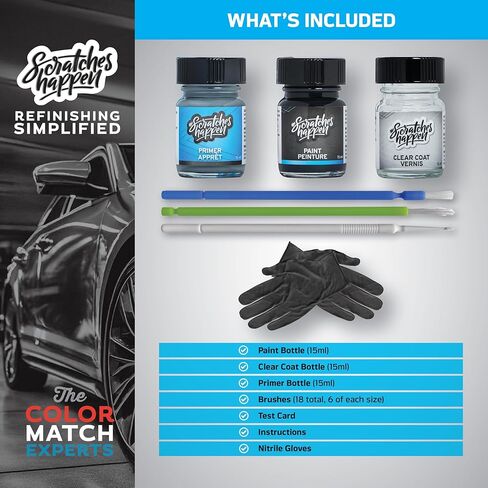 طقم طلاء ScratchesHappen Exact-Match Touch Up - الطحلب الداكن (GMS) لسيارة كيا - المفضل (طلاء + طبقة شفافة + برايمر) in Kuwait