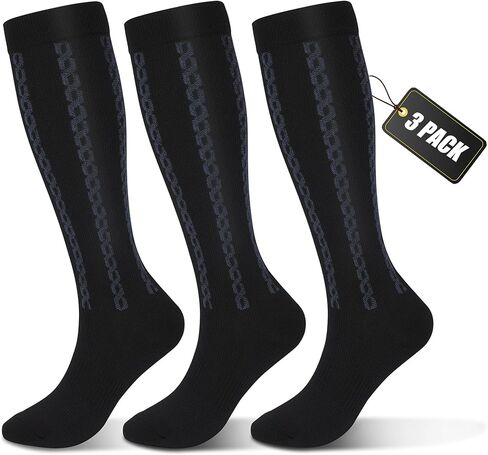 FULLSOFT Medical Graduated 30-40mmHg Compression Socks for Women&Men Circulation Knee High Socks Hiking Running Stockings in Kuwait