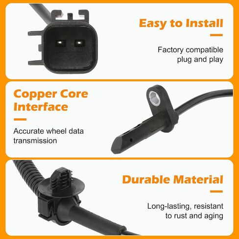 4 Pcs ABS Wheel Speed Sensor Fit for Buick Enclave 2008-2017 Chevrolet Traverse 2009-2017 GMC Acadia 2007-2016 GMC Acadia Limited 2017 Saturn Outlook 2007-2010, Replacement for 22739728, 22739727 in Kuwait