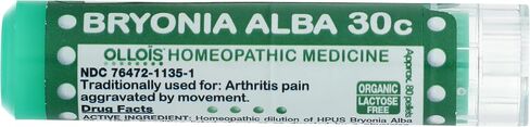 OLLOIS Bryonia Alba 30c Organic, Lactose-Free Homeopathic Medicine, 80 Pellets (Pack of 1) in Kuwait