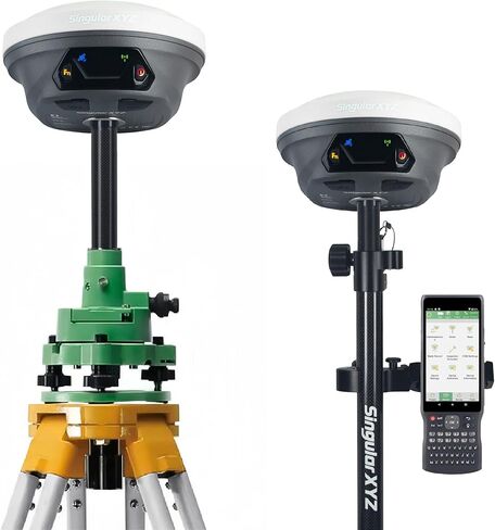 معدات المسح E1 RTK GNSS، 20 ساعة من التحمل RTK GNSS GPS مع IMU Rover وقاعدة التجميع المحمولة مع برنامج المسح، معدات المسح RTK، 1408 قنوات، نطاق UHF 5 كم، مسح إمالة 60 درجة in Kuwait