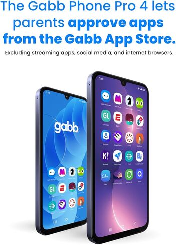 Gabb Phone 4 Pro The Safe Phone Built for Teens - No Social Media/Internet, GPS Tracking, Parental Controls, Talk & Text, Safe Messaging, Safe Video Calls, 30 Activation Fee in Kuwait