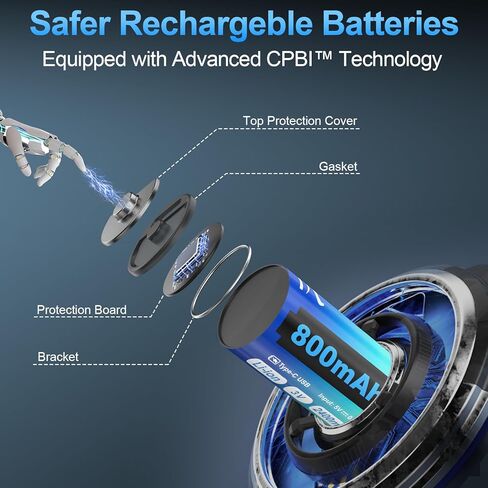 Artman CR123A Lithium Batteries 4 Pack 123a Lithium Batteries 3.7V CR17345 USB-C Rechargeable Batteries Compatible with Arlo Cameras VMC3030 VMK3200 VMS3330 3430 3530, Flashlight Microphone in Kuwait