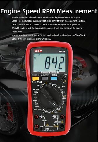 UNI-T UT107+ Automobile Multimeter High Precision True RMS Automobile Automatic Range Actual Value Digital Multimeter. in Kuwait