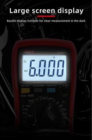 UNI-T UT107+ Automobile Multimeter High Precision True RMS Automobile Automatic Range Actual Value Digital Multimeter. in Kuwait