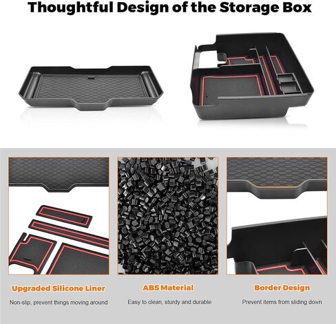 2PCS Center Console Organizer Fit for 2022-2026 Nissan Frontier Accessories (S/SV/Pro-X/Pro-4X/) and 2024 2025 Frontier SL Pickup Truck - Middle Console Tray Space Armrest Storage Box in Kuwait