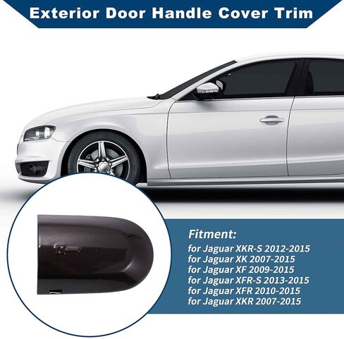 Front Left Exterior Door Handle Cover for Jaguar XK 2007-2015, for Jaguar XF 2009-2015 No.C2P7224XXX Lock Bezel Cover Cap Brown Red in Saudi Arabia