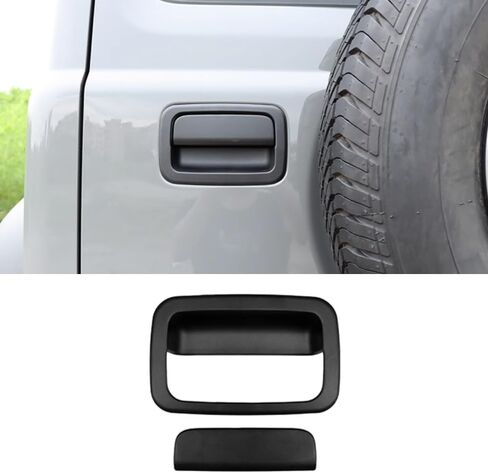 Car Retrofit Tailgate Handle Bowl Cover Decorative Trim,Fit for Suzuki Jimny 2-Door 4-Door 2019-2025,Rear Door Handles Guards Cover Trim Exterior Auto Accessories ABS (Black) in Saudi Arabia