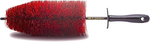 فرشاة كبيرة - أحمر - منظف إطارات العجلات للسيارات والدراجات والشاحنات والدراجات النارية والمركبات الأخرى. أداة تفصيل تلقائية مضادة للخدش، تصل بسهولة إلى الزوايا والكرانيز in Kuwait