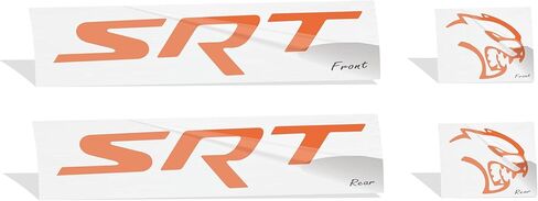 Reflective Concepts - SRT Badge Overlay Decal Stickers - Grille and Trunk - 2019 Charger SRT Hellcat - (Color: Reflective Orange) in Saudi Arabia