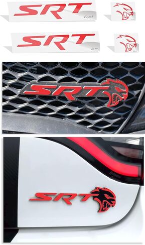 Reflective Concepts - SRT Badge Overlay Decal Stickers - Grille and Trunk - 2019 Charger SRT Hellcat - (Color: Reflective Orange) in Saudi Arabia