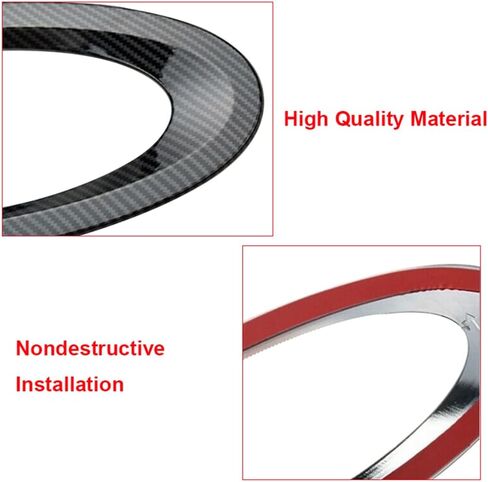 Car Rear Tailgate Emblem Cover Trim, Rear Logo Emblem Badge Ring Cover Trim, Compatible with Ford 2021+ F150, Chrome in Saudi Arabia