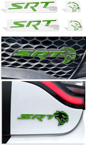 Reflective Concepts - SRT Badge Overlay Decal Stickers - Grille and Trunk - 2019 Charger SRT Hellcat - (Color: Reflective Orange) in Saudi Arabia
