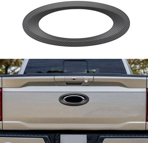 Car Rear Tailgate Emblem Cover Trim, Rear Logo Emblem Badge Ring Cover Trim, Compatible with Ford 2021+ F150, Chrome in Saudi Arabia