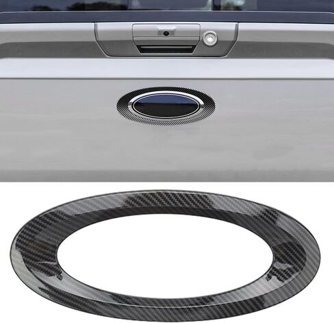 Car Rear Tailgate Emblem Cover Trim, Rear Logo Emblem Badge Ring Cover Trim, Compatible with Ford 2021+ F150, Chrome in Saudi Arabia